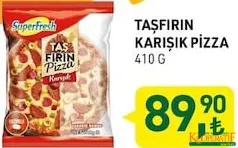 SUPERFRESH TAŞFIRIN KARIŞIK PİZZA 410 G SUPERFRESH TAŞFIRIN KARIŞIK PİZZA 410 G